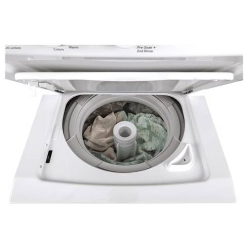 GE Unitized Spacemaker 24" White Stack Washer With Gas Dryer - Image 3