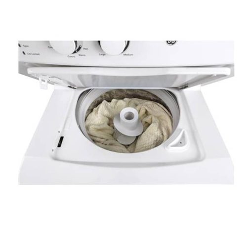 GE Unitized Spacemaker 27" White Stack Washer With Electric Dryer - Image 3