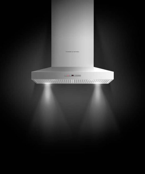 Fisher & Paykel Series 7 24" Stainless Steel Pyramid Chimney Wall Range Hood - Image 3