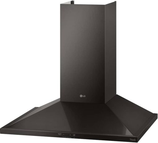 LG 36" Black Stainless Steel Wall Mount Chimney Hood - Image 3