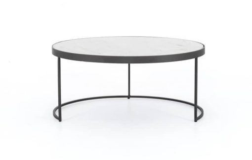 Four Hands Rockwell Evelyn Gunmetal Round Nesting Coffee Table - Image 3