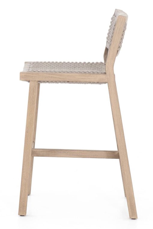 Four Hands Solano Collection Brown Delano Outdoor Bar Stool - Image 3