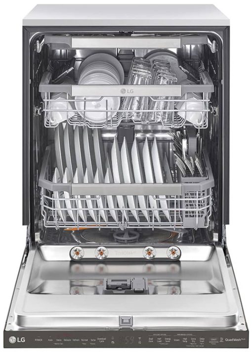 LG 24" PrintProof Black Stainless Steel Top Control Smart Wi-Fi Enabled Dishwasher With QuadWash And TrueSteam - Image 3