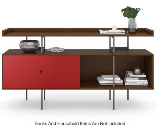 BDI Margo 5211 Toasted Walnut And Cayenne Credenza - Image 3