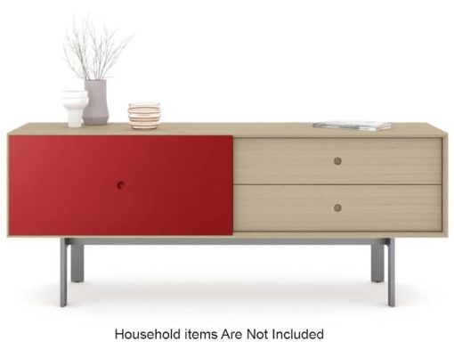 BDI Margo 5229 Drift Oak And Cayenne Credenza - Image 3