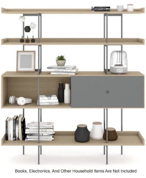 BDI Margo 5201 Drift Oak And Fog Grey Modern Display And Shelf - Image 3