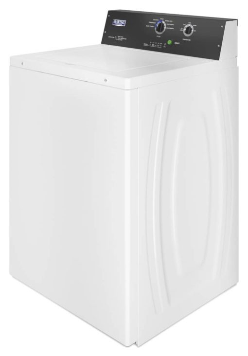 Maytag 27" White Commercial Top Load Washer, Non-Coin - Image 3