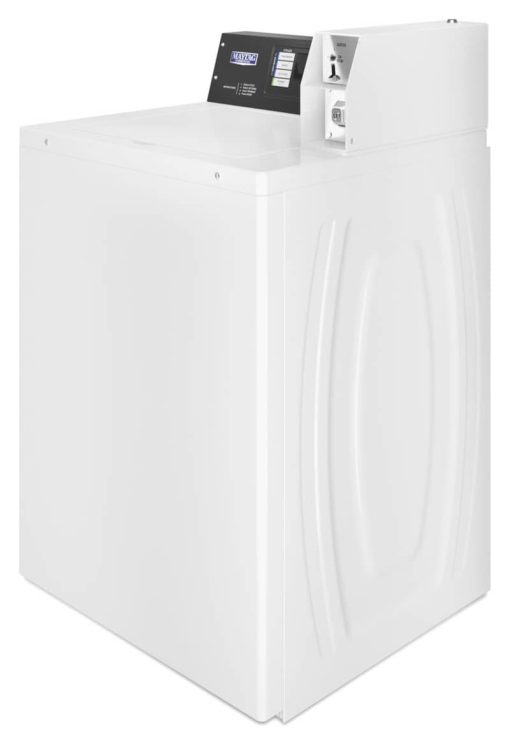 Maytag 27" White Commercial Top Load Washer, Coin Drop-Ready - Image 3
