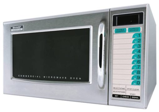Sharp 1 Cu. Ft. Stainless Steel Medium-Duty Commercial Microwave Oven - Image 3