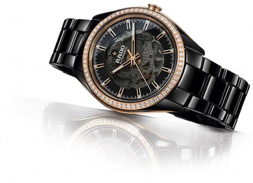 Rado HyperChrome Automatic Open Heart Diamonds Black Dial Ceramic Watch, 42mm - Image 3