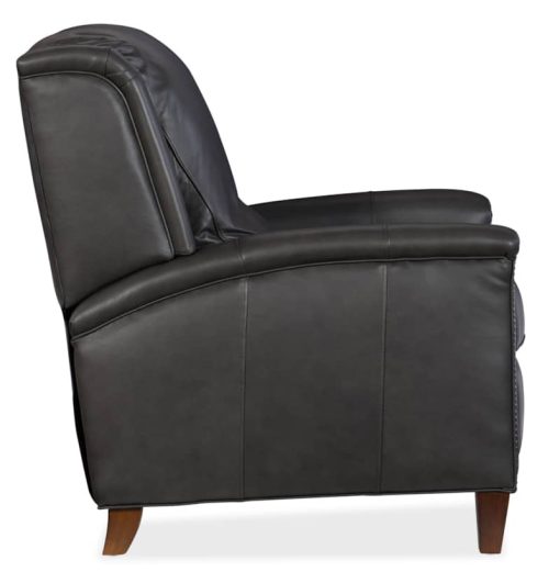 Hooker Furniture Charcoal Grey Leather Kelly Recliner - Image 3