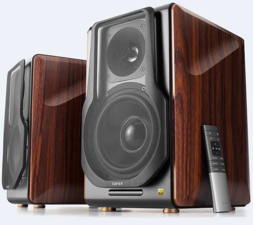Edifier Walnut Powered Bluetooth Bookshelf Speakers (Pair) - Image 3