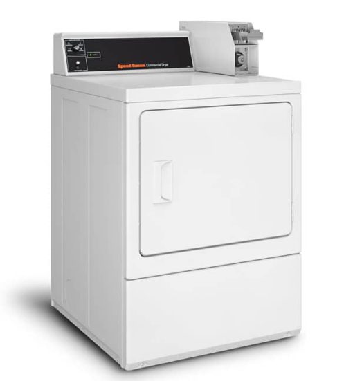 Speed Queen 7 Cu. Ft. White Rear Control Single Gas Dryer - Image 3