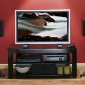 Sanus 3 Shelf Video Stand - Black Finish - Image 3