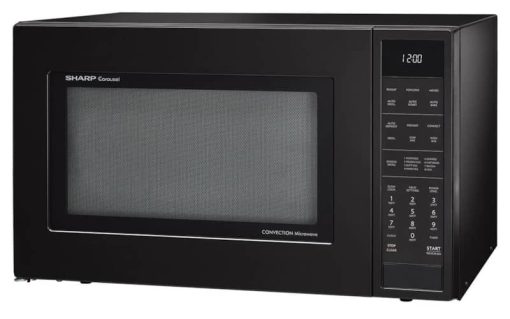Sharp 1.5 Cu. Ft. Matte Black Carousel Convection Microwave Oven - Image 3