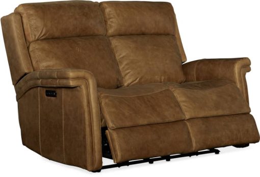 Hooker Furniture Living Room Poise Power Recliner Loveseat With Power Headrest - Image 3