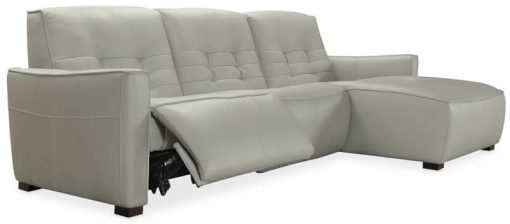 Hooker Furniture Living Room Reaux Power Recline Sofa With RAF Chaise With 2 Power Recliners - Image 3