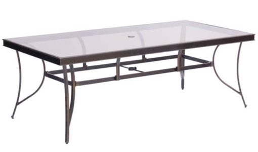 Hanover Traditions 7-Piece Dining Set In Tan With Extra Large Glass-Top Dining Table - Image 3