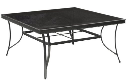 Hanover Traditions 9-Piece Dining Set In Tan With A 60" Square Glass-Top Dining Table - Image 3