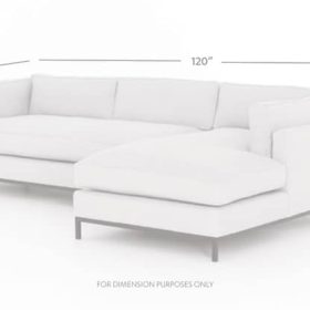 Four Hands Atelier Collection Bennett Charcoal Grammercy 2-Piece RAF Chaise Sectional - Image 3