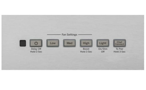 GE ADA 36" Stainless Steel Designer Wall Mount Hood With Dimmable LED Lighting - Image 3