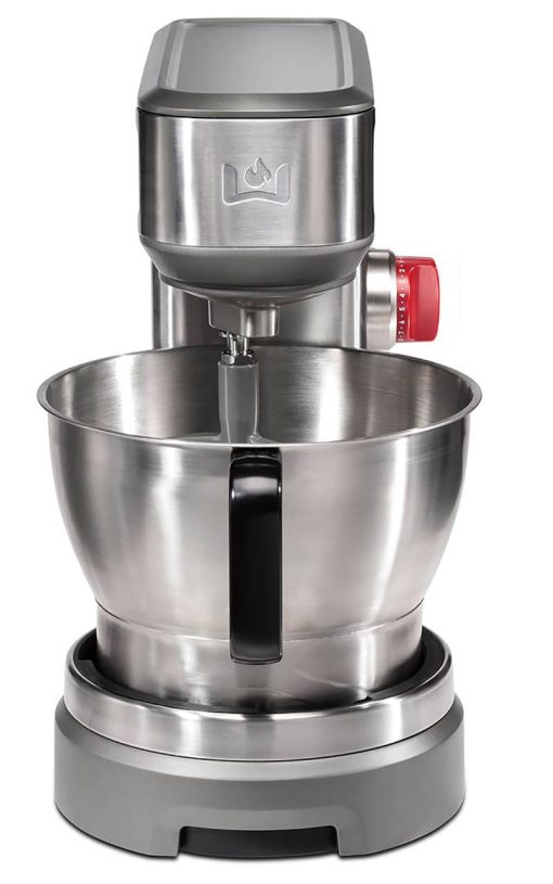 Wolf Gourmet 7 Qt. Stainless Steel Stand Mixer With Red Knob - Image 4