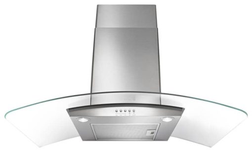 Whirlpool 36" Stainless Steel And Concave Glass Wall Mount Range Hood - Image 3
