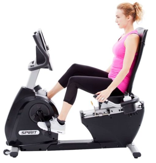 Spirit Fitness XBR55 Recumbent Bike With 7.5" Bright Blue Backlit LCD Screen - Image 3