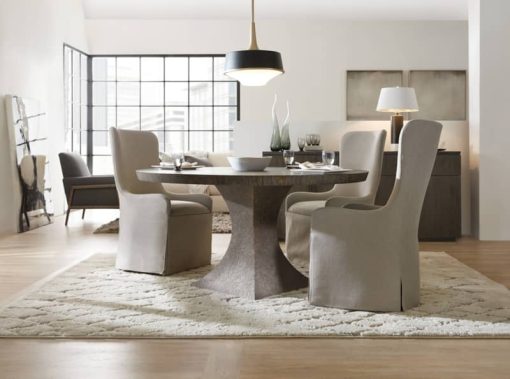 Hooker Furniture Dining Room Clarice Skirted Chair Jade White - Image 2