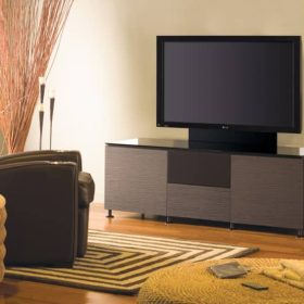 Salamander Designs Chameleon Collection Berlin 236 Wenge Textured Speaker Integrated Cabinet - Image 3