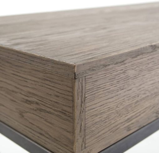 Four Hands Hughes Collection Greyed Oak Sampson Desk - Image 3