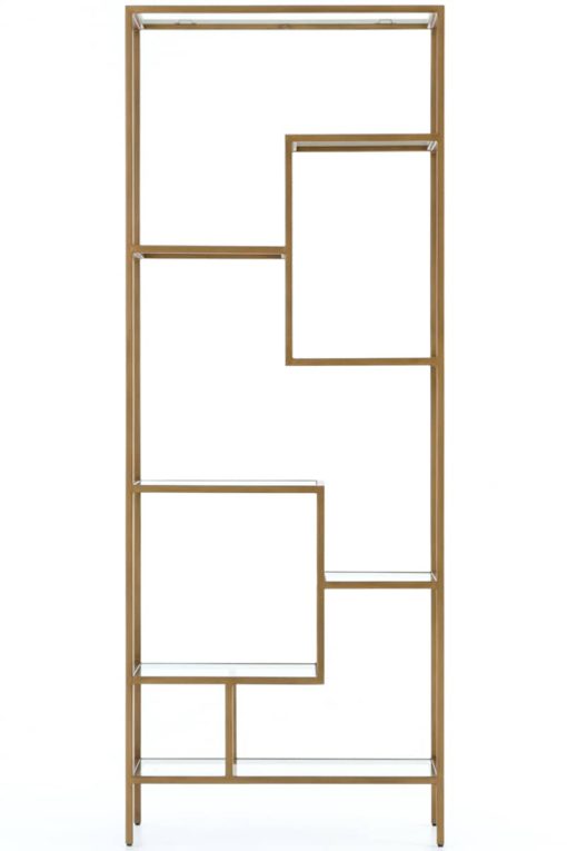 Four Hands Irondale Collection 83" Helena Brass Bookshelf - Image 4