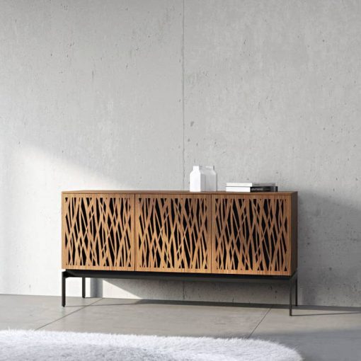 BDI Elements 8777-CO Natural Walnut With Wheat Doors Storage Console - Image 3