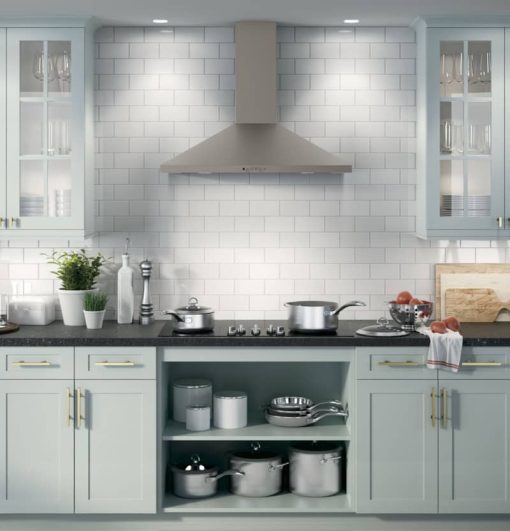 GE 36" Slate Wall-Mount Pyramid Chimney Hood - Image 3