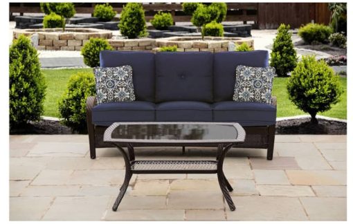 Hanover Orleans 2-Piece Outdoor Seating Patio Set In Navy Blue - Image 3