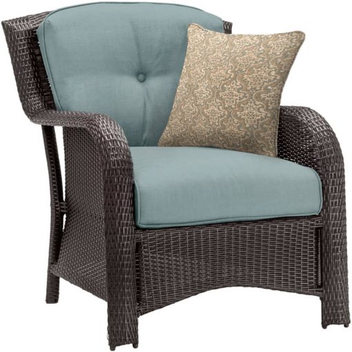 Hanover Strathmere 6-Piece Outdoor Lounge Patio Set In Ocean Blue - Image 4