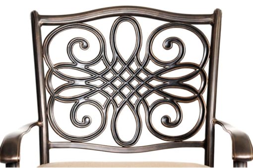 Hanover Traditions Natural Oat & Bronze 9-Piece Outdoor Dining Patio Set - Image 3