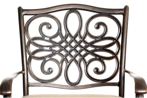 Hanover Traditions Natural Oat & Bronze 9-Piece Outdoor Dining Patio Set - Image 3