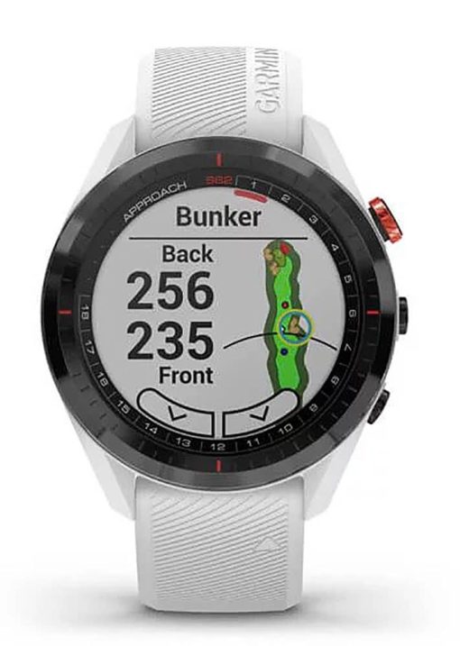 Garmin Approach S62 Black Ceramic Bezel With White Silicone Band Smartwatch - Image 4