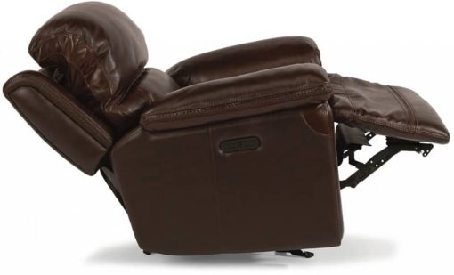Flexsteel Fenwick Leather Power Gliding Recliner With Power Headrest - Image 4