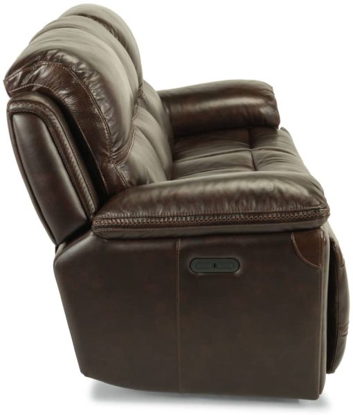 Flexsteel Fenwick Leather Power Reclining Sofa With Power Headrests - Image 4