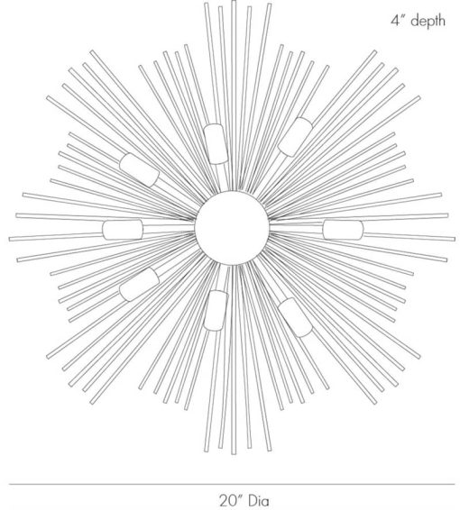 Arteriors Jiten Antique Brass Sconce/Ceiling Mount - Image 4
