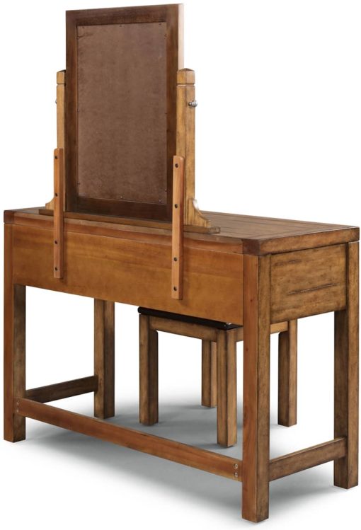 Homestyles Sedona Toffee Vanity & Mirror With Bench - Image 4
