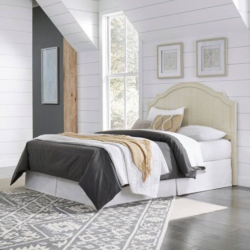 Homestyles Provence Antiqued White Queen/Full Headboard - Image 4