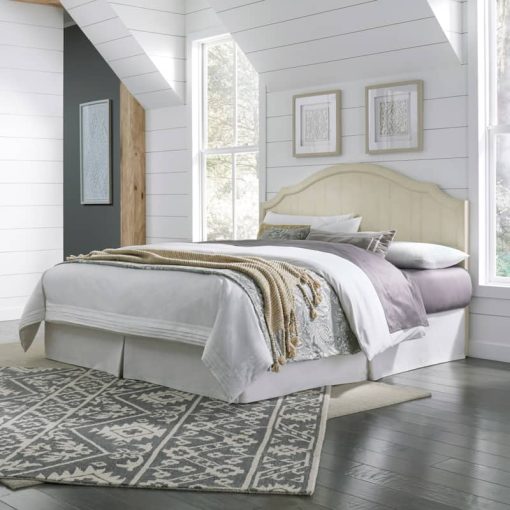 Homestyles Provence Antiqued White King/California King Headboard - Image 4