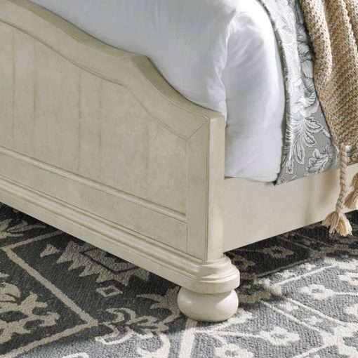 Homestyles Provence Antiqued White King Bed, Nightstand And Chest - Image 4