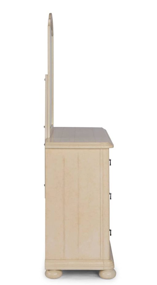 Homestyles Provence Antiqued White Dresser w/ Mirror - Image 4