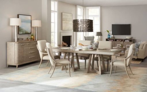 Hooker Furniture Dining Room Affinity 78" Rectangle Pedestal Dining Table - Image 2