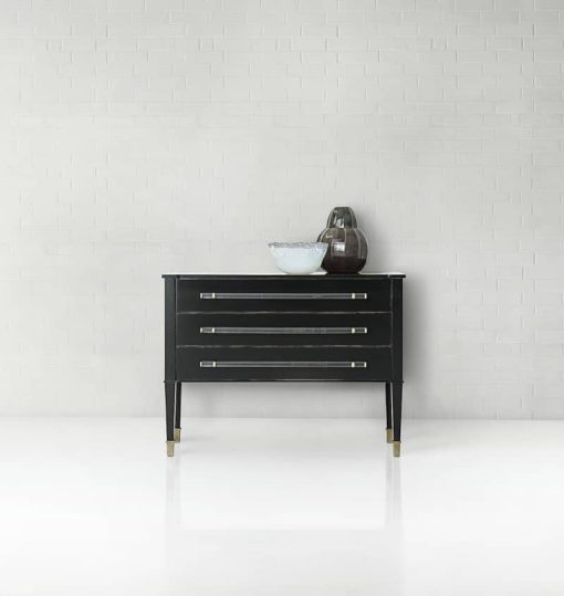 Hooker Furniture Melange Rowan Living Room Three Drawer Black Chest - Image 4