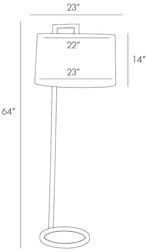 Arteriors Belden Polished Nickel Floor Lamp - Image 4